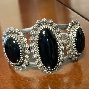 Elegant Black and Silver Bracelet
